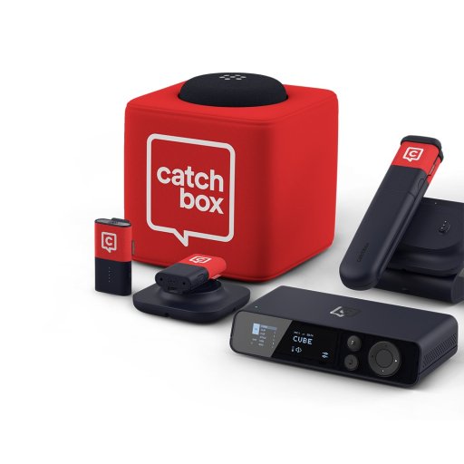Catchbox Plus System with 4 channel Hub DSP receiver with Networking and DANTE 2 Cube 1 Clip 1 Stick incl chargers, Custom