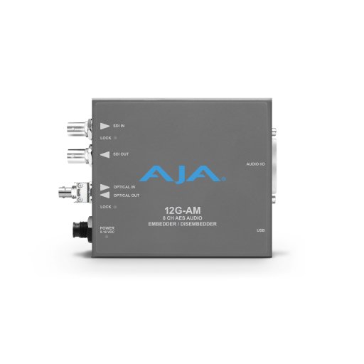 AJA 12G-AM-T-ST 12G-SDI 8-Channel AES Embedder/Disembedder with ST Fiber Tx SFP