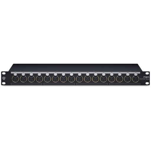 Black Lion PBR 16-point gold-plated Female XLR/DB25 Patchbay
